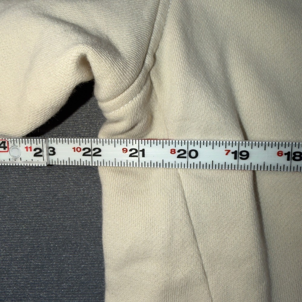Aerie Women Cream Fleece Knit Blazer Jacket Off-White Medium Soft Lounge Cozy - Picture 6 of 9